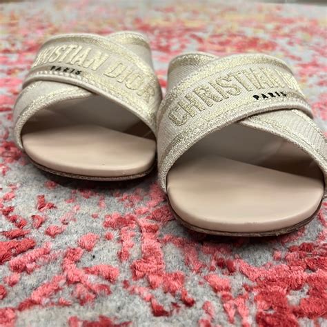 christian dior criss cross slides|Christian Dior slides on sale.